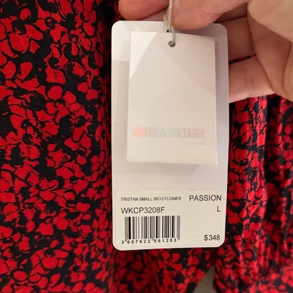 Zadig & Voltaire Tristan Floral Blouse, Size L - Picture 10 of 11